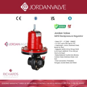 Jordan Valve MK50 Backpressure Regulator