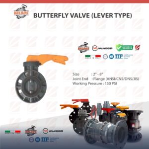 Valdus BUTTERFLY VALVE LEVER TYPE (Italy)