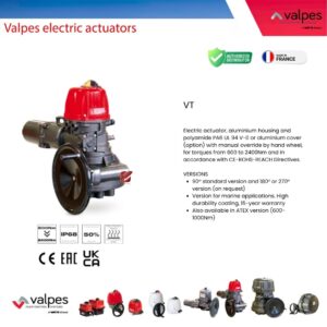 VT High torque quarter-turn actuator Original: Valpes – France