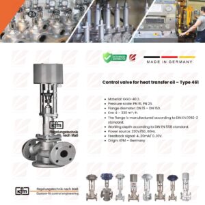 KFM Control valve for heat transfer oil – Type 461(Germany)