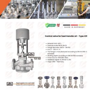 KFM Control valve for water  and steam – Type 431 (Germany)