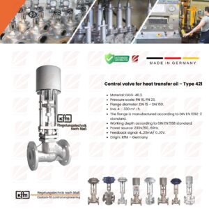 KFM Control valve for water and steam – Type 421 (Germany)