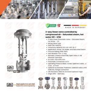 KFM Control valve for water and steam – Type 331 (Germany)