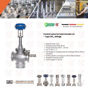 KFM Control valve for heat  transfer oil – Type 351_420sgk (Germany)