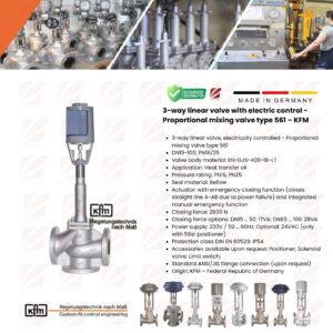 Motor control valve in 3-way form, with mixing plug 561 - KFM (Germany)