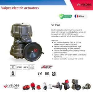 VT PLUS High torque quarter-turn actuator Original: Valpes – France