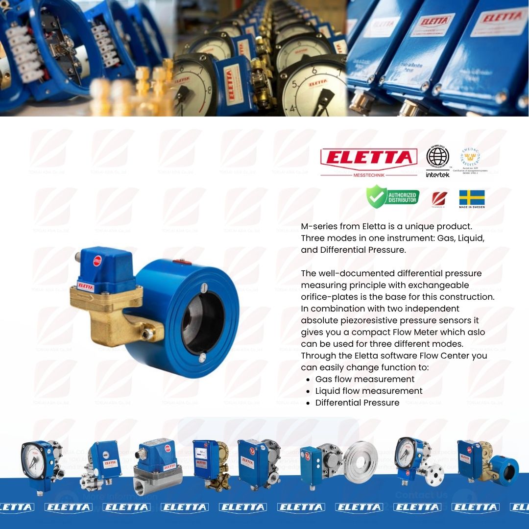 Eletta M3 – Flow Meter measuring Gas, Liquid flow and DP (Sweden)