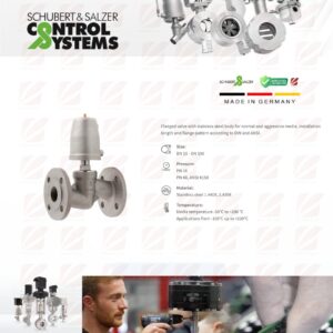 Schubert & Salzer Control Systems GmbH Type 7032 – Flange valve made from stainless steel(Germany)