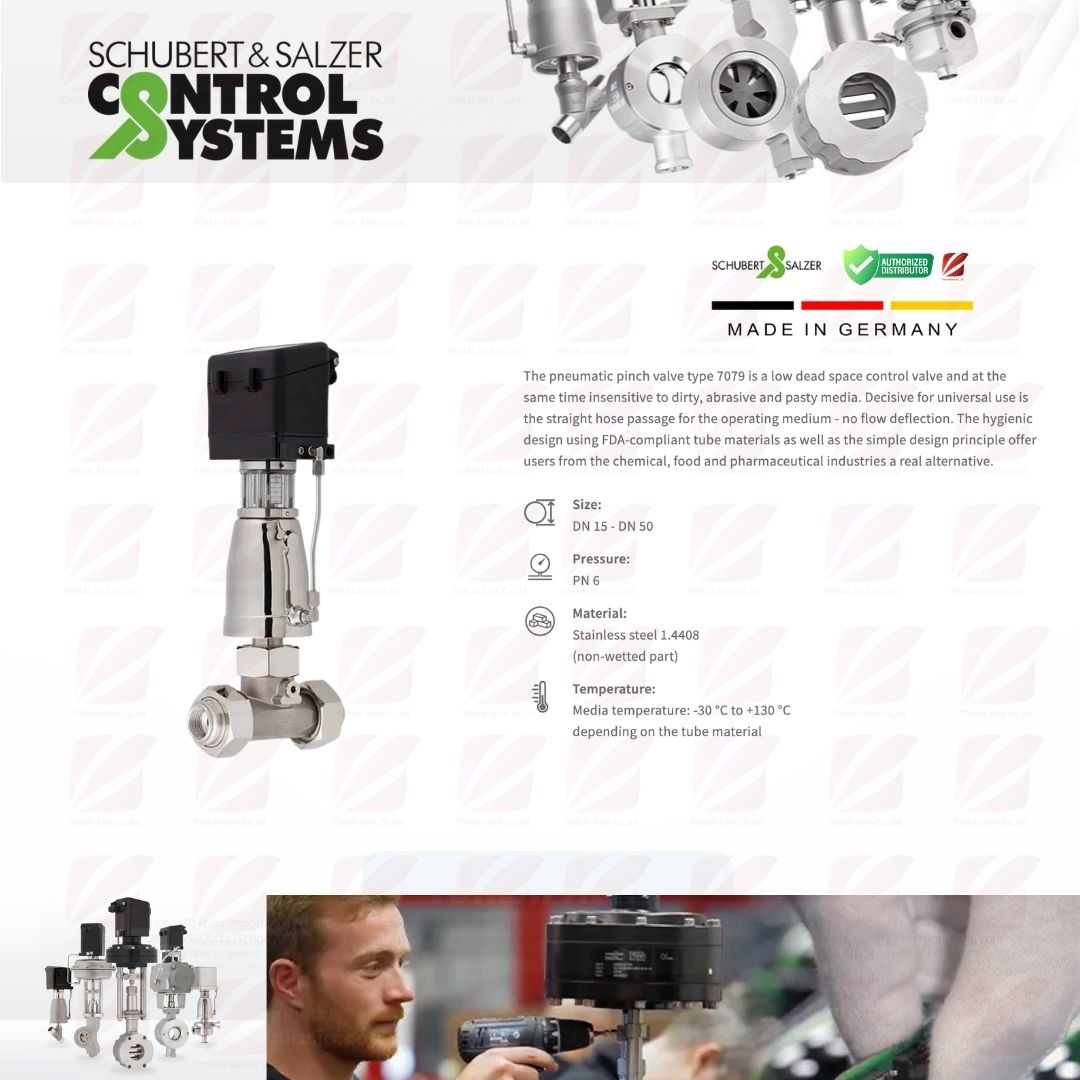 Schubert & Salzer Control Systems GmbH Type 7079 – Pinch Control Valve (Germany)