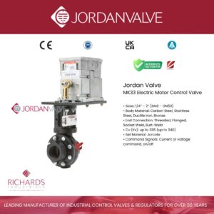Jordan Valve MK33 Electric Motor Control Valve