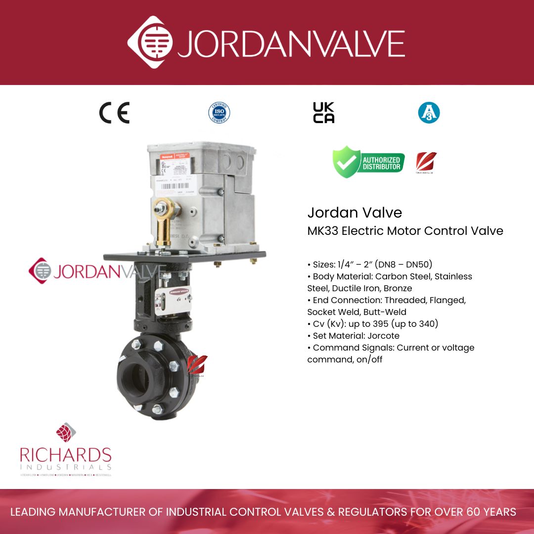 Jordan Valve MK33 Electric Motor Control Valve
