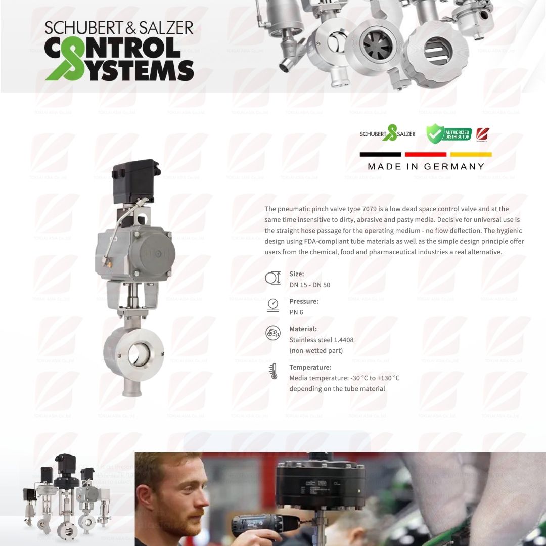 Schubert & Salzer Control Systems GmbH Type 4040 – Ball sector valve (Germany)