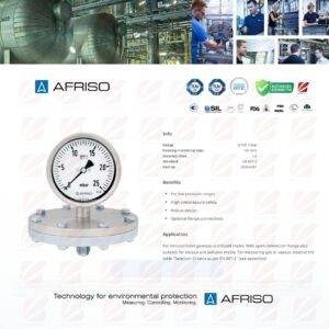 Afriso Diaphragm pressure gauges for chemical applications Type D4 (Germany)