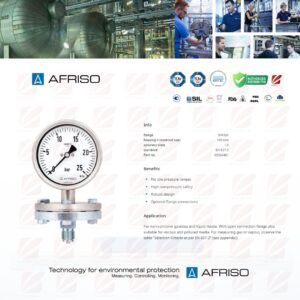 Afriso Standard diaphragm pressure gauges Type D4 (Germany)