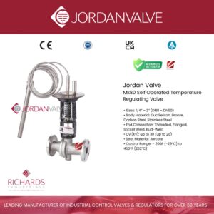 Jordan Valve Mk80 Self Operated Temperature Regulating Valve