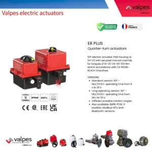 ER PLUS Quarter-turn actuators Original: Valpes – France